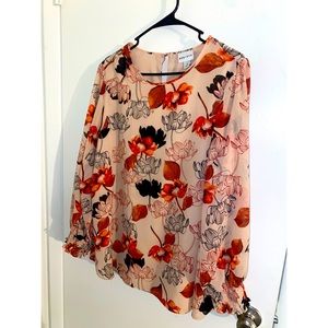 Pink Floral Blouse